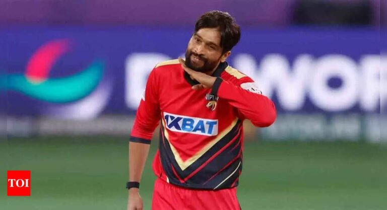 Mohammad Amir’s ‘Pushpa’ celebration in ILT20: Watch | Cricket News Mohammad Amir’s ‘Pushpa’ celebration in ILT20: Watch | Cricket News