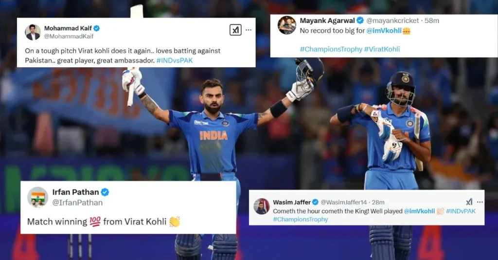 Twitter reactions: Virat Kohli’s masterful 51st ODI century powers India to a dominant win over Pakistan in the Champions Trophy 2025