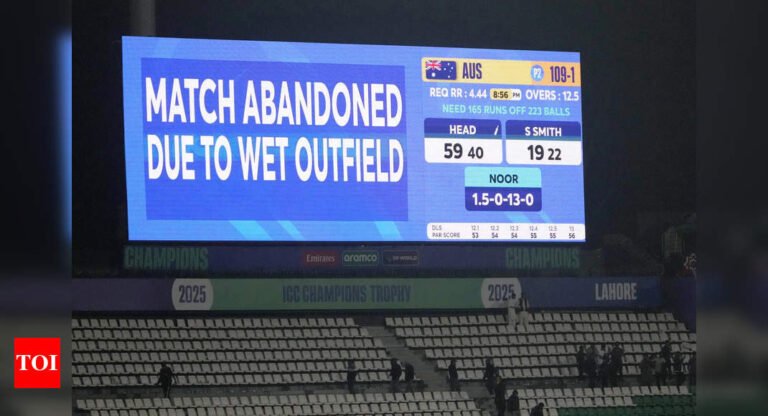 Washout secures Australia’s spot in Champions Trophy semi-final | Cricket News Washout secures Australia’s spot in Champions Trophy semi-final | Cricket News