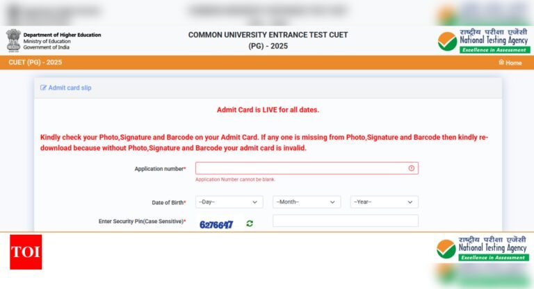 CUET PG admit card 2025 released for March 26 to April 1 exams: Direct link to download hall tickets here CUET PG admit card 2025 released for March 26 to April 1 exams: Direct link to download hall tickets here