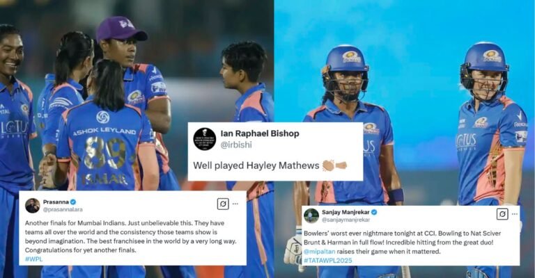 Fans erupt as Mumbai Indians crush Gujarat Giants to storm into WPL 2025 final Fans erupt as Mumbai Indians crush Gujarat Giants to storm into WPL 2025 final