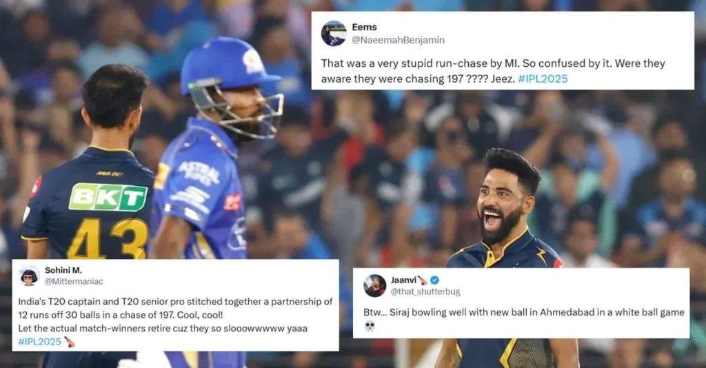 IPL 2025: Fans react as clinical Gujarat Titans clinch 36-run win over Mumbai Indians in Ahmedabad