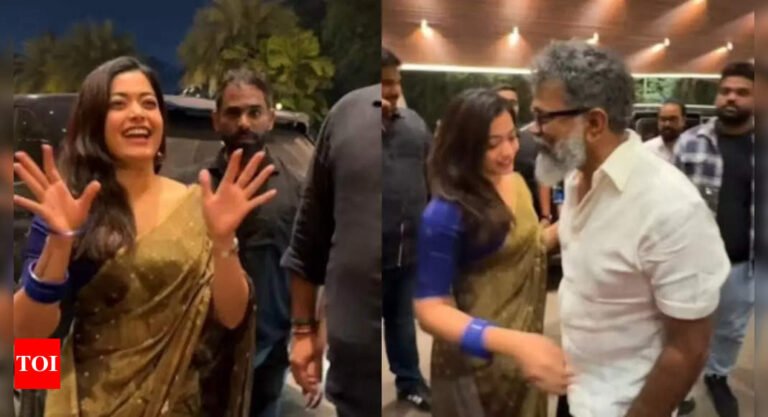 ‘Pushpa’ duo Rashmika Mandanna and Sukumar reunite at an event; director inquires about the actress’ leg injury | Telugu Movie News