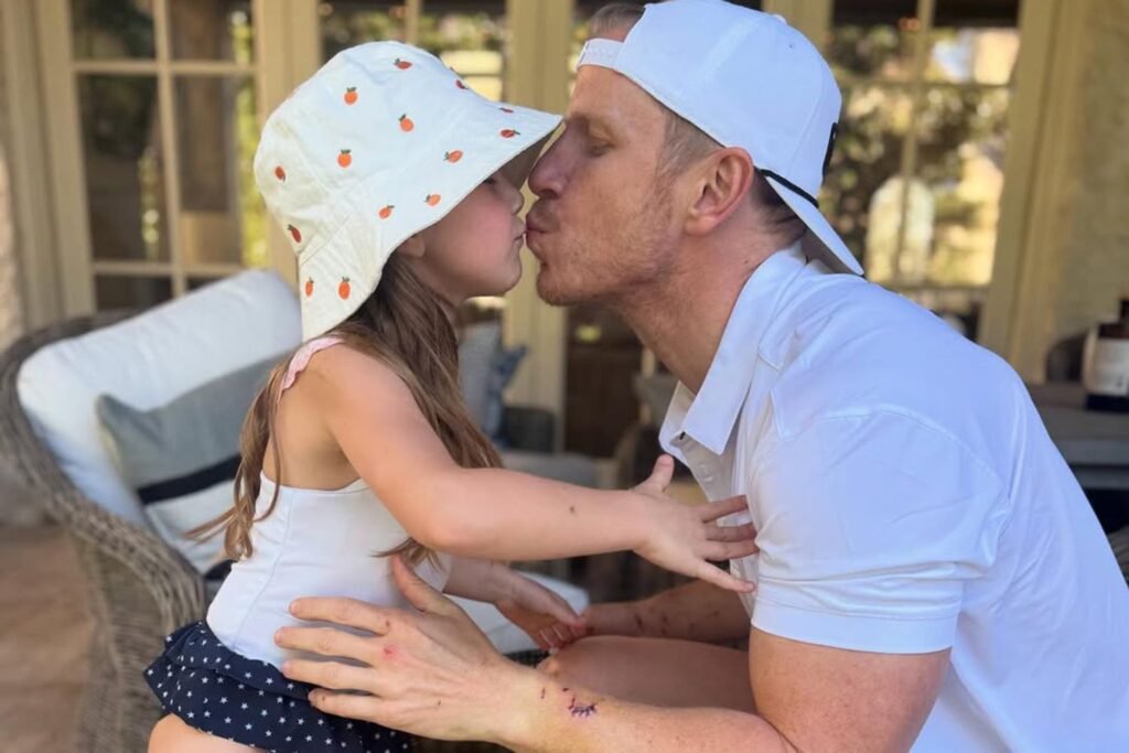 Sean Lowe Kisses Daughter Mia, 5, While Showing Off Stitches from Brutal Dog Attack
