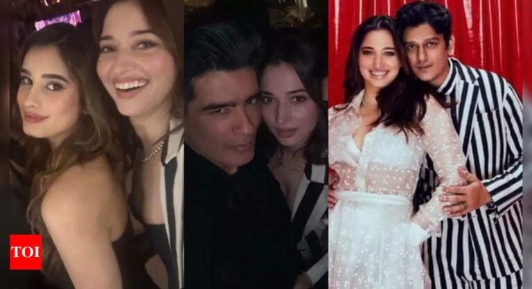 Tamannaah Bhatia stuns in a black-and-white blazer at Rasha Thadani’s birthday bash; Fan says, “Coat Vijay ka hai” | Hindi Movie News