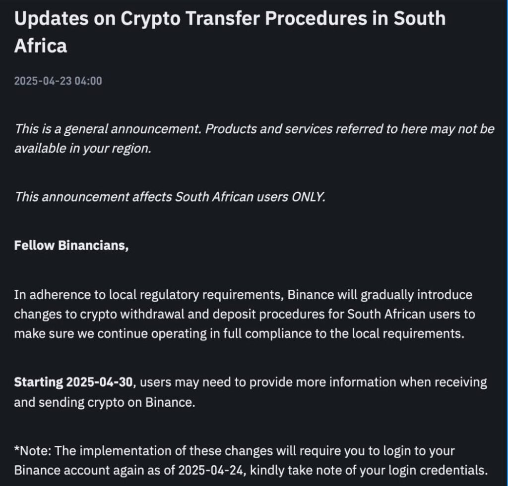 Africa Crypto Week In Review: Ghana to Regulate Crypto, Binance To Adopt Stricter Measures in South Africa, Nigeria Intensify Crackdowns