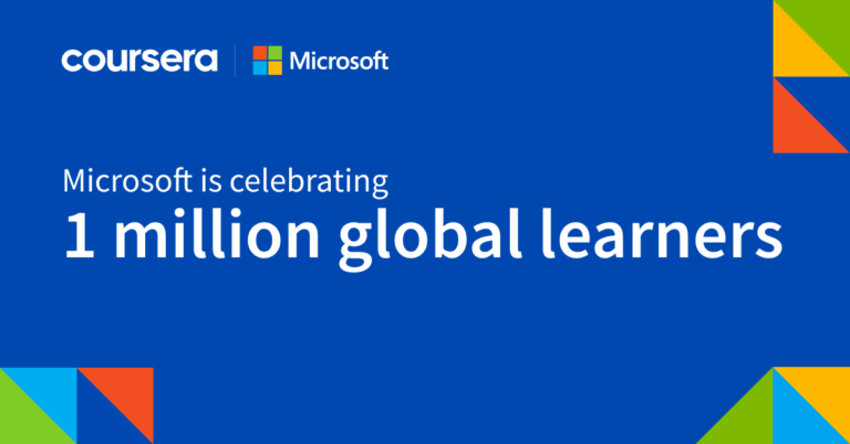 Celebrating 1 million global learners of content and credentials from Microsoft
