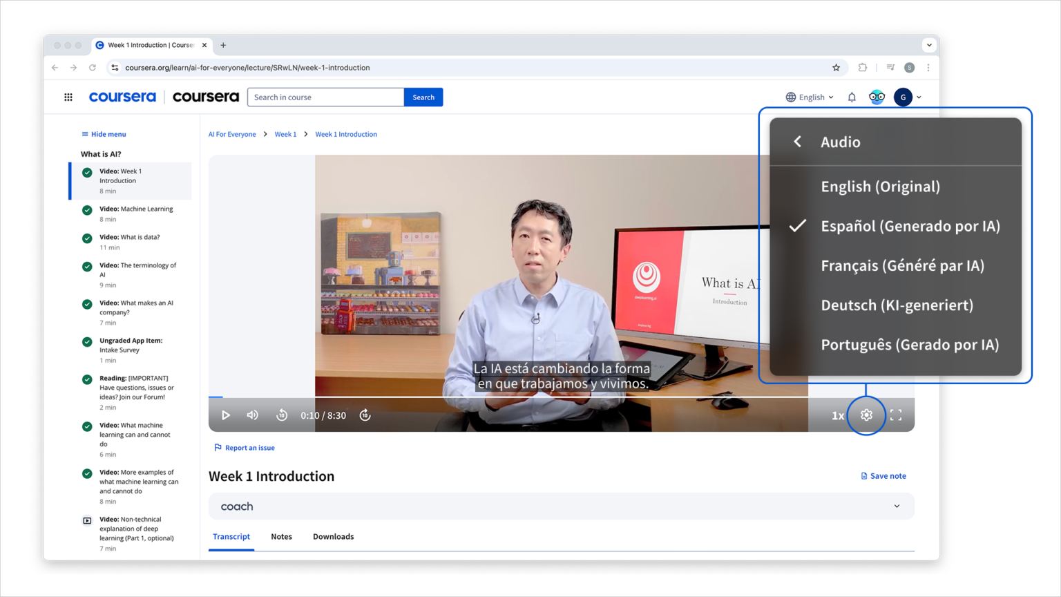 Coursera Launches AI-Dubbed Courses in Spanish, French, Brazilian Portuguese, and German Coursera Launches AI-Dubbed Courses in Spanish, French, Brazilian Portuguese, and German