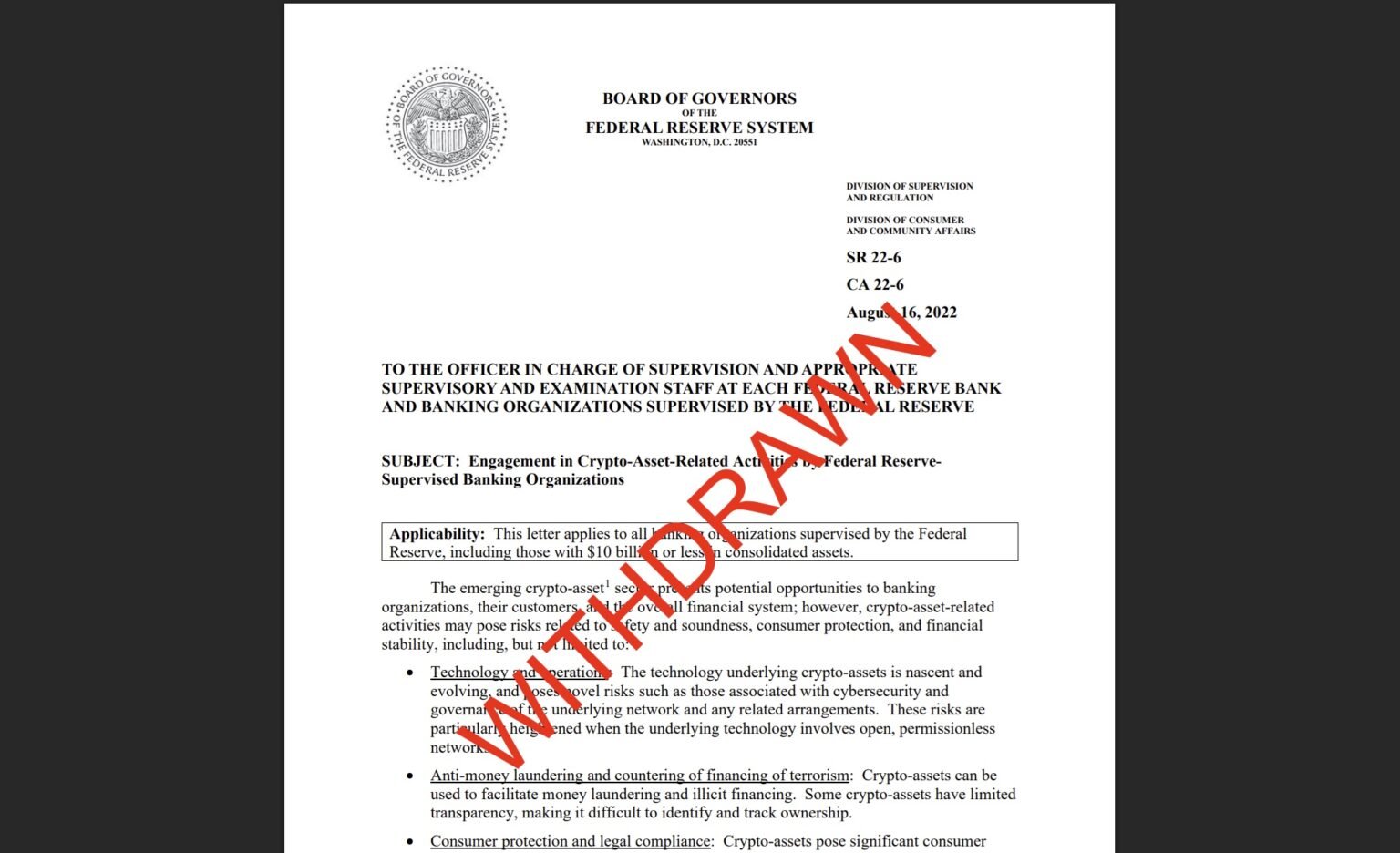 Fed Drops Crypto Restrictions for Banks, Opening Doors to Digital Assets