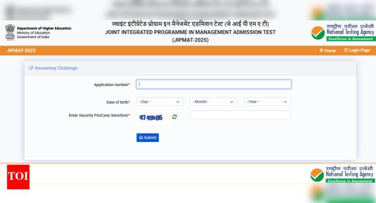 JIPMAT 2025 provisional answer key released: Check steps to raise objections and key details here