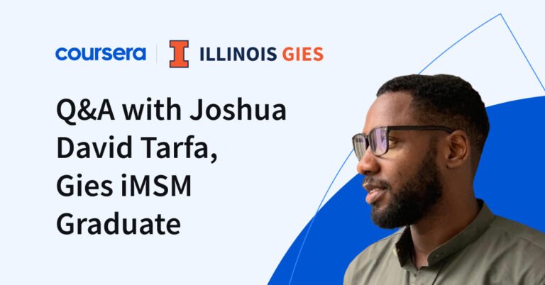 Q&A with Joshua David Tarfa, Gies iMSM Graduate Q&A with Joshua David Tarfa, Gies iMSM Graduate