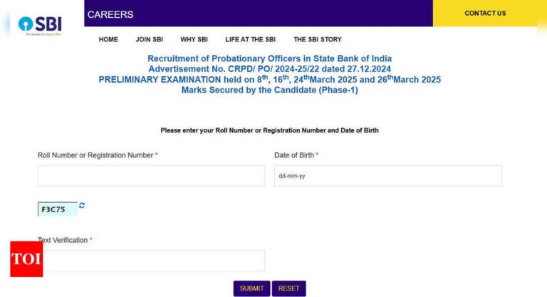 SBI PO Result 2025 released on sbi.co.in; check your Prelims result link here