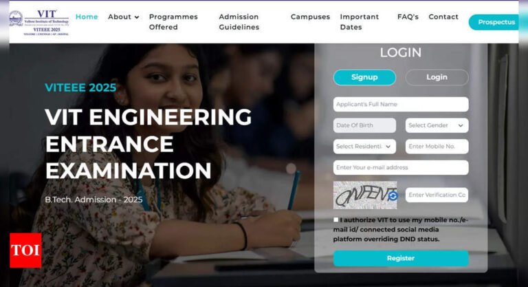 VITEEE 2025 registration deadline extended to April 7, apply online now VITEEE 2025 registration deadline extended to April 7, apply online now