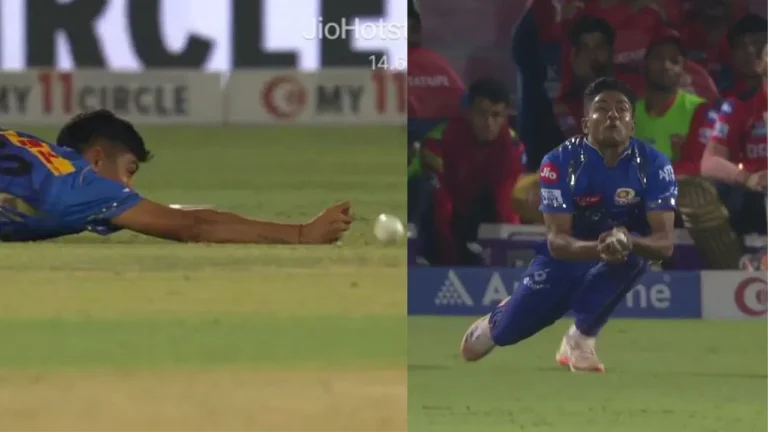 Ashwani Kumar Redeems Himself With Stunning Catch After Dropping Prabhsimran Singh