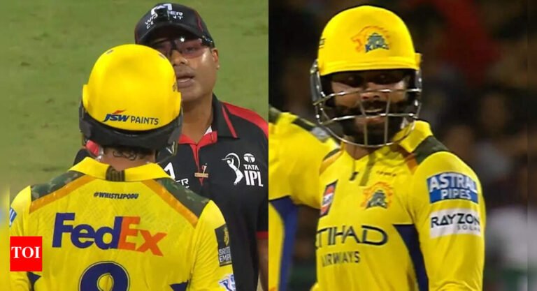 Drama in Bengaluru! Jadeja confronts umpire after CSK batter Dewald Brevis denied DRS – Watch | Cricket News