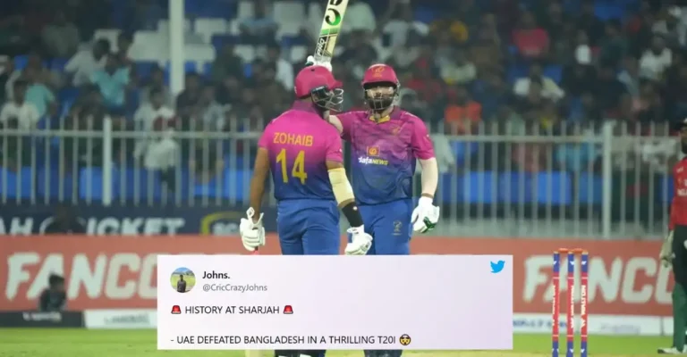 Fans erupt as Muhammad Waseem leads UAE to series-leveling win over Bangladesh in 2nd T20I