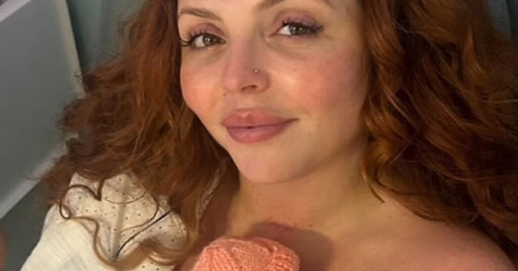 Jesy Nelson announces the birth of twin girls two months early and reveals their names