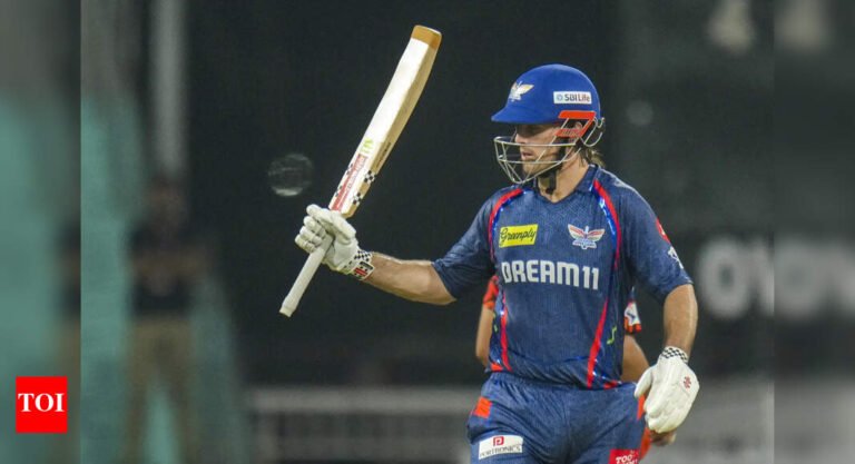 Mitchell Marsh’s maiden IPL century spoils Gujarat Titans top-two hopes | Cricket News