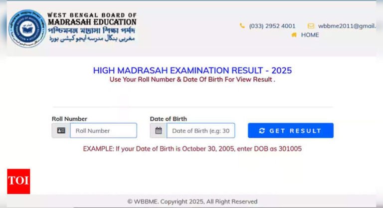 WBBME result 2025 out: High Madrasah, Alim, Fazil scores released at wbbme.org WBBME result 2025 out: High Madrasah, Alim, Fazil scores released at wbbme.org