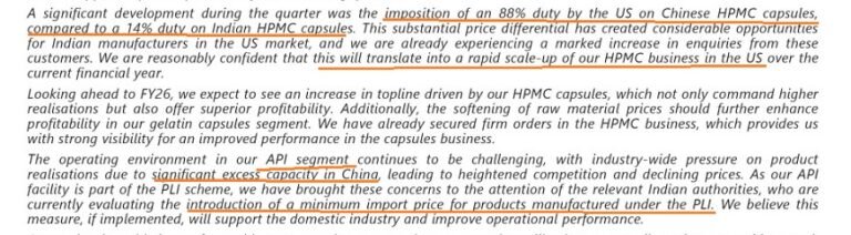 Natural: Profits follow Tariffs