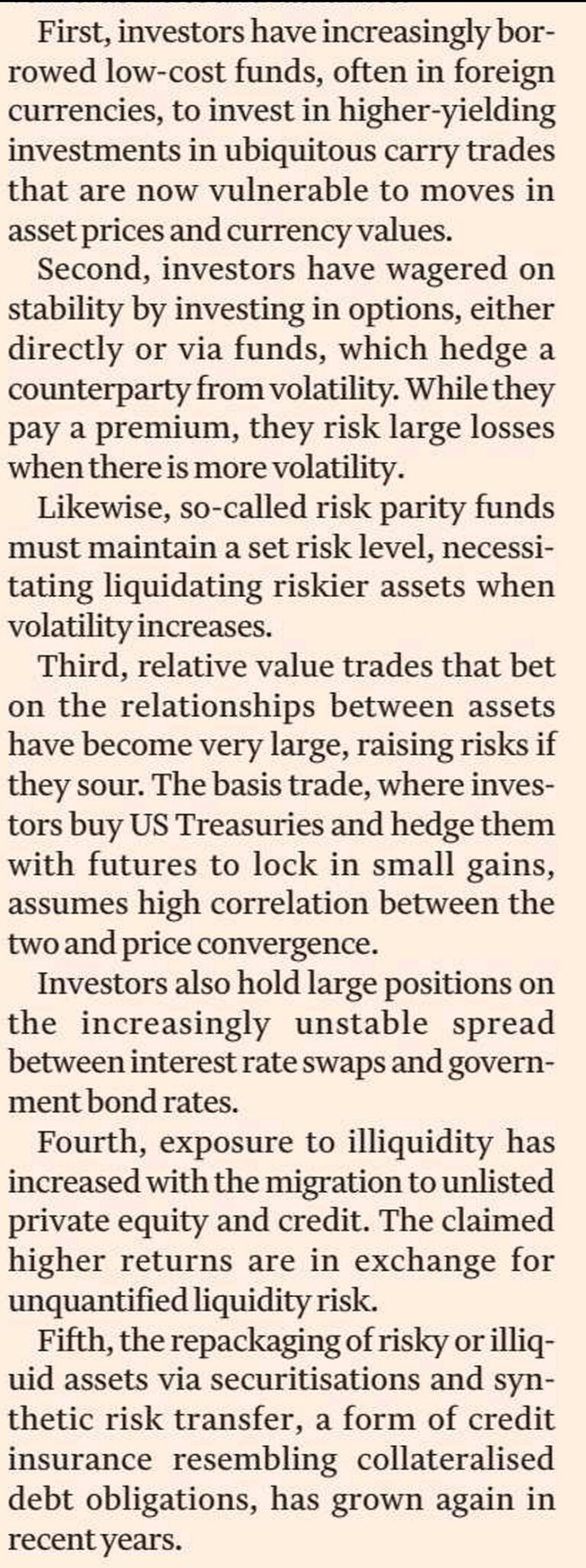 5 Risks in Global Markets