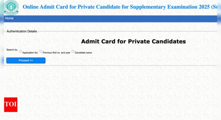 CBSE board supply admit card 2025 released for private candidates at cbse.gov.in: Check direct link to download here CBSE board supply admit card 2025 released for private candidates at cbse.gov.in: Check direct link to download here