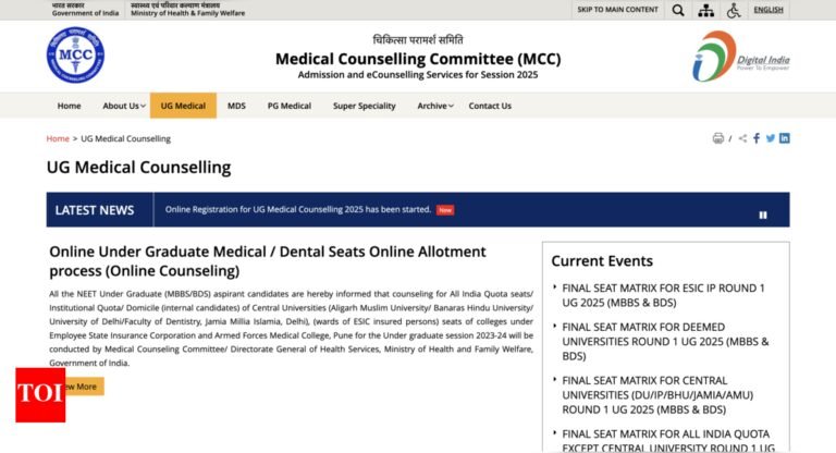 NEET UG 2025 MBBS admissions: MCC issues new guidelines for PwBD candidates, check official notice here
