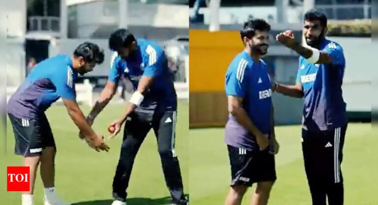 Shardul Thakur touches Jasprit Bumrah’s feet ahead of Lord’s Test, says ‘inke pair padne padte hai’ – WATCH | Cricket News Shardul Thakur touches Jasprit Bumrah’s feet ahead of Lord’s Test, says ‘inke pair padne padte hai’ – WATCH | Cricket News