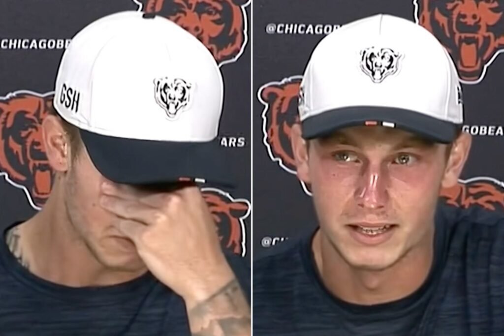 Bears QB Tyson Bagent, 25, Breaks Down in Tears Over M Contract