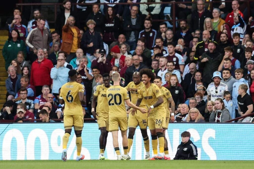 FA Cup holders pick up first league win of season to pile further misery on hapless Villa FA Cup holders pick up first league win of season to pile further misery on hapless Villa