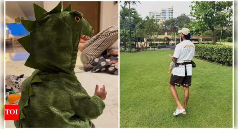 Athiya Shetty’s husband KL Rahul shares a rare glimpse into fun moments with daughter Evaarah, melts hearts as she dresses up like a tiny dinosaur | Hindi Movie News Athiya Shetty’s husband KL Rahul shares a rare glimpse into fun moments with daughter Evaarah, melts hearts as she dresses up like a tiny dinosaur | Hindi Movie News