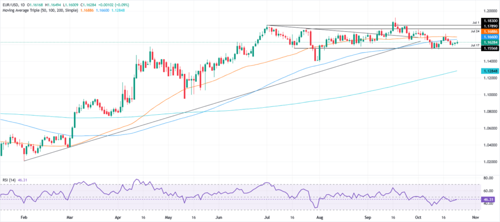 EUR/USD hovers at 1.1600 as muted CPI data fails to alter Fed stance EUR/USD hovers at 1.1600 as muted CPI data fails to alter Fed stance