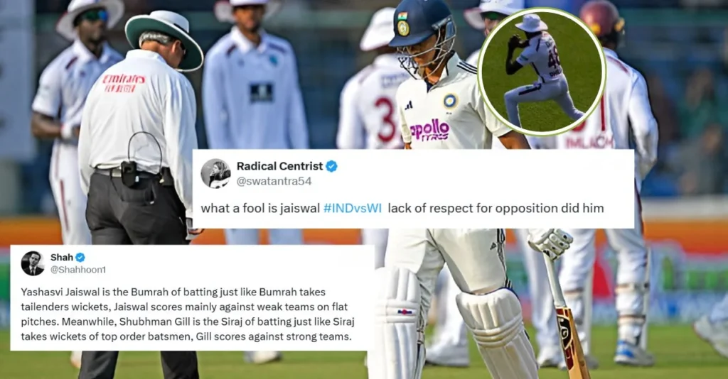 Fans brutally troll India’s Yashasvi Jaiswal after reckless shot leads to dismissal vs West Indies on Day 4 of Delhi Test