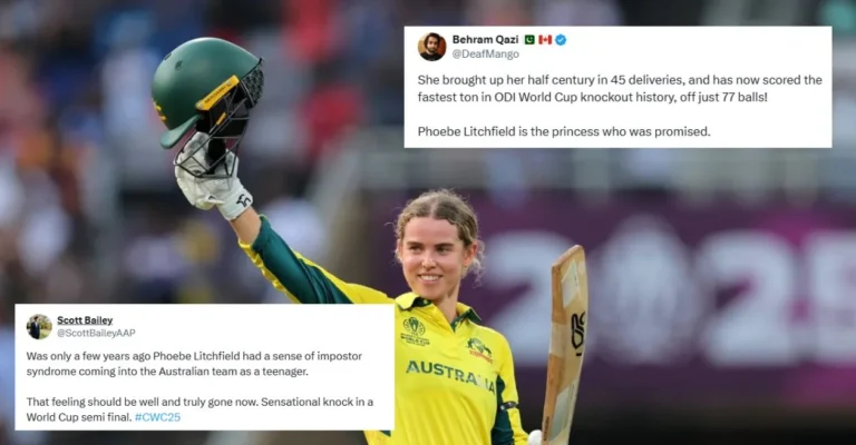 Women’s World Cup 2025: Fans erupt as Phoebe Litchfield lights up DY Patil Stadium with her historic hundred during semifinal vs Australia