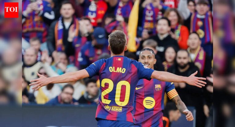La Liga: Dani Olmo scores brace as Barcelona pick up 3-1 victory over Alaves | Football News