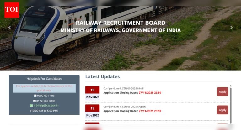 RRB NTPC UG recruitment 2025 window closing today for over 3000 posts: Direct link to apply here RRB NTPC UG recruitment 2025 window closing today for over 3000 posts: Direct link to apply here