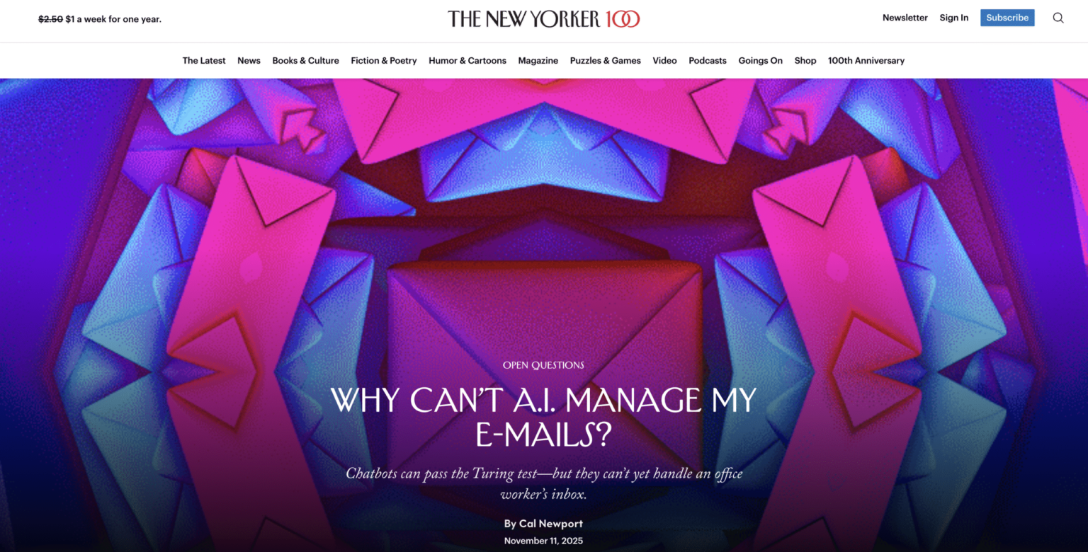 Why Can’t AI Empty My Inbox? Why Can’t AI Empty My Inbox?