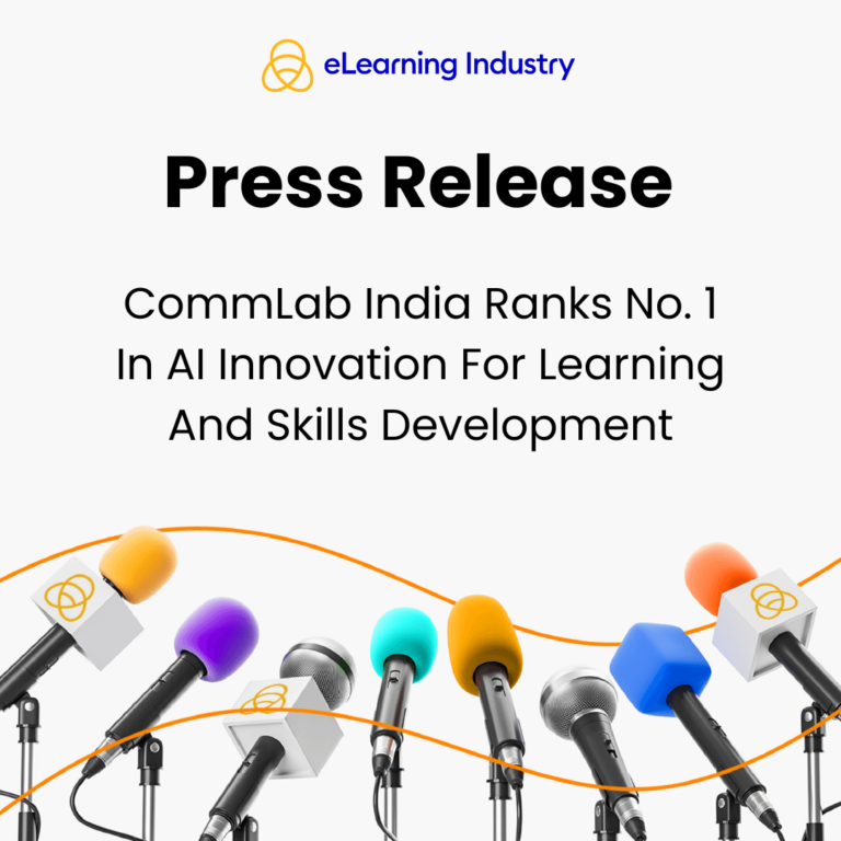 CommLab India Ranks No. 1 In AI Innovation For Learning- eLearning Industry