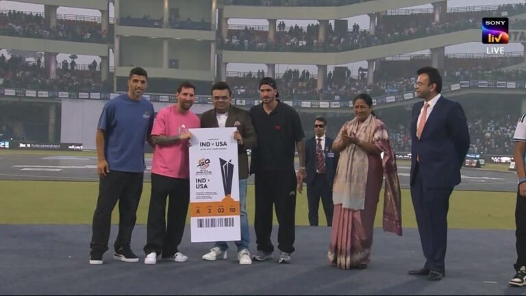 ICC Chairman Jay Shah gifts Lionel Messi special jersey, bat and T20 World Cup 2026 match ticket ICC Chairman Jay Shah gifts Lionel Messi special jersey, bat and T20 World Cup 2026 match ticket