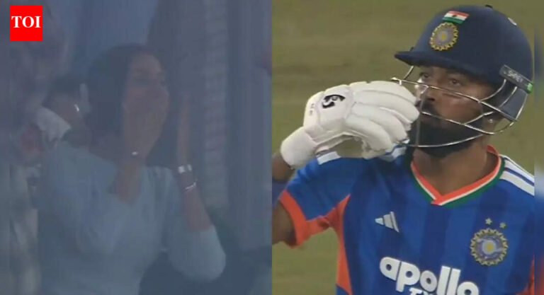 IND vs SA: Hardik Pandya blows flying kiss to girlfriend Mahieka Sharma; her reaction goes viral – Watch | Cricket News