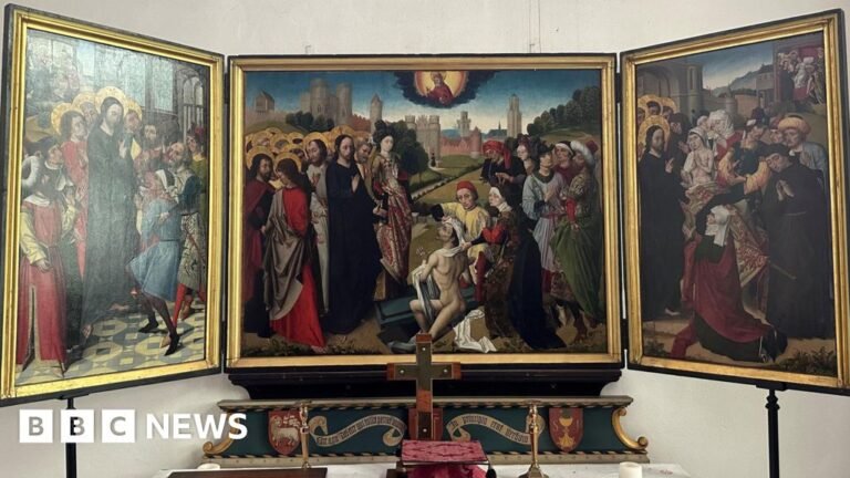 Sherborne Almshouse’s triptych sold at auction for £5.2m Sherborne Almshouse’s triptych sold at auction for £5.2m
