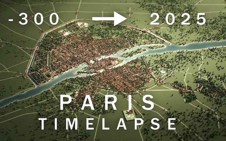 Watch the Evolution of Paris Unfold in a Timelapse Video, from 300 BCE to 2025