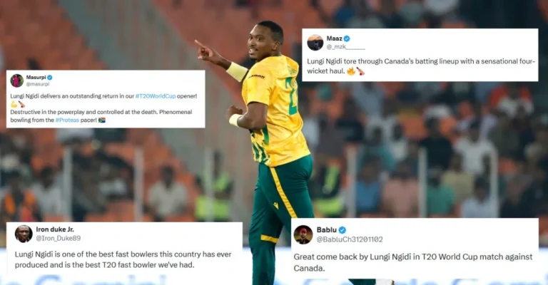 Fans erupt as Lungi Ngidi’s four-wicket burst powers South Africa to a dominant win against Canada in T20 World Cup 2026
