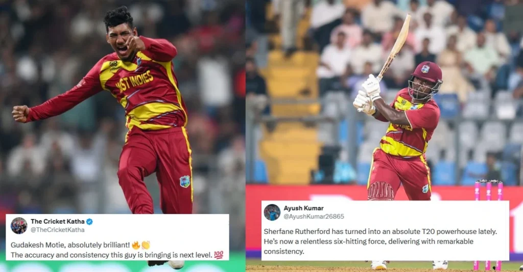 Fans go gaga as Sherfane Rutherford, Gudakesh Motie lead West Indies to an emphatic win over England in T20 World Cup 2026