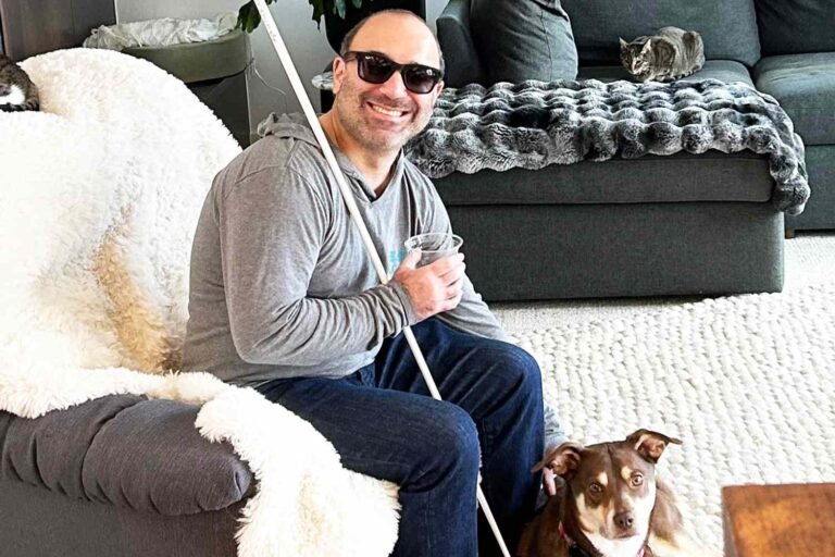 Doctor, 40, Became Permanently Blind After Massive Heart Attack. Funding Cuts Have Hampered His Recovery (Exclusive) Doctor, 40, Became Permanently Blind After Massive Heart Attack. Funding Cuts Have Hampered His Recovery (Exclusive)