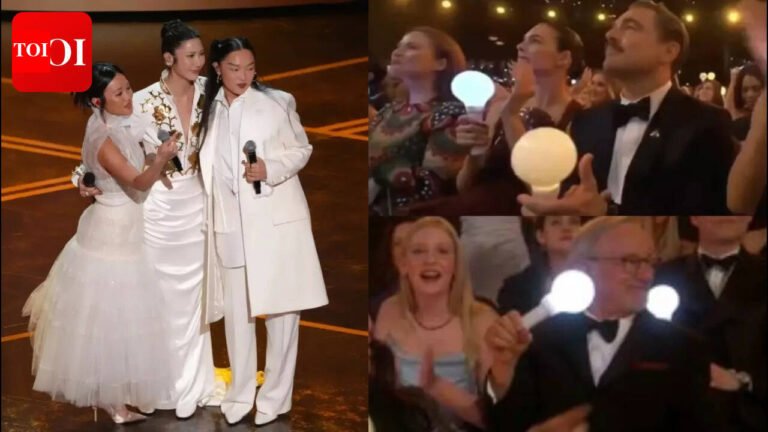 EJAE, Rei Ami, Audrey Nuna’s ‘Golden’ performance turns Oscars into KPop concert; Leonardo DiCaprio, Steven Spielberg, Emma Stone dance with lightsticks- WATCH |