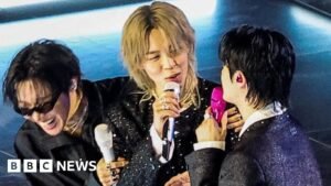 First photos as BTS make live return in front of huge crowd First photos as BTS make live return in front of huge crowd