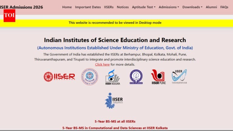 IISER IAT 2026 registration begins tomorrow: Check eligibility, selection process and steps to apply here