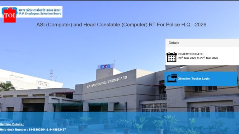 MPESB ASI / HC answer key released: Check direct link to download