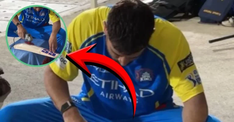 WATCH: MS Dhoni repairs his bat using an electric sander during IPL 2026 practice session WATCH: MS Dhoni repairs his bat using an electric sander during IPL 2026 practice session